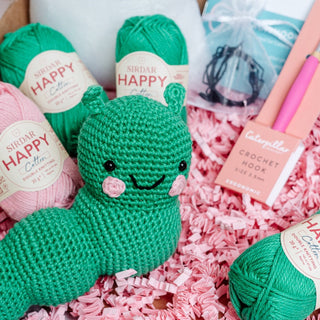 Amigurumi crochet caterpillar with kit supplies