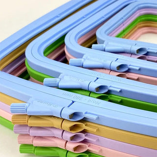 Plastic Nurge Embroidery Hoops in various colours and sizes