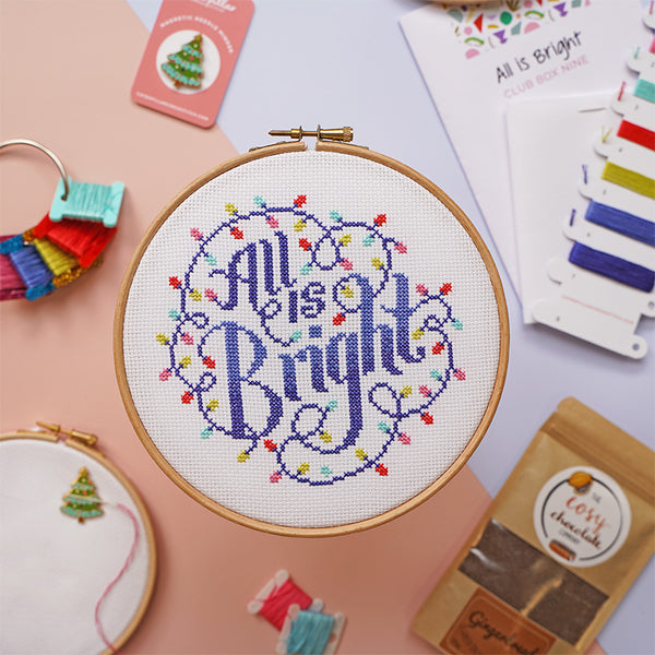 Caterpillar Cross Stitch Club Box 9 All is Bright