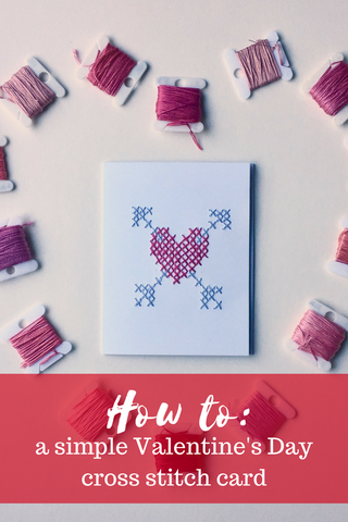 How to Cross Stitch a Simple Valentine's Day Card
