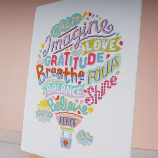 Positivity Lifts cross stitch pattern
