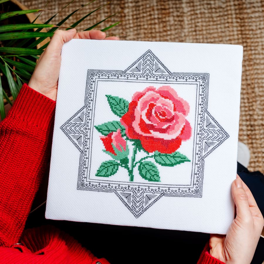 Royal Jubilee Rose cross stitch pattern