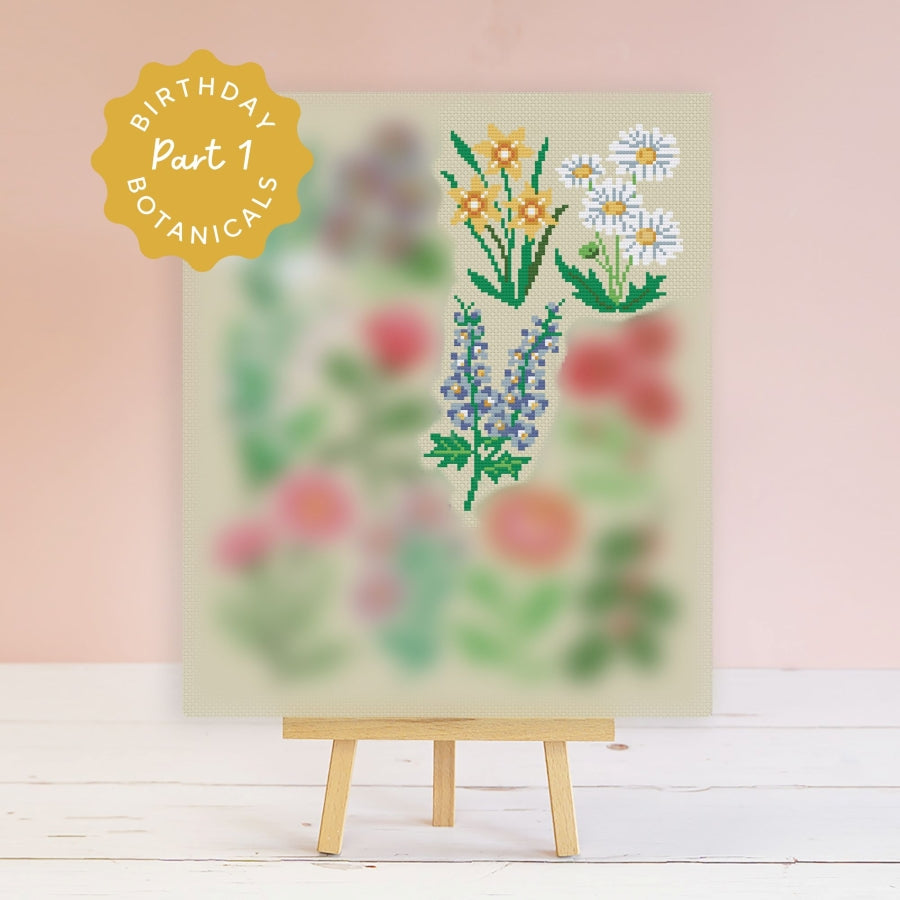 Birthday Botanicals Cross Stitch-a-Long