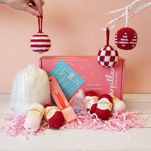 Candy Cane Baubles Crochet Kit