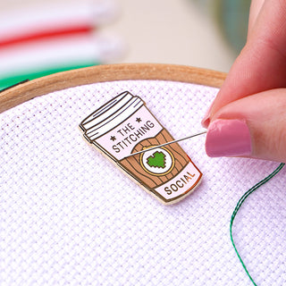 Coffee Cup Stitching Social Needle Minder