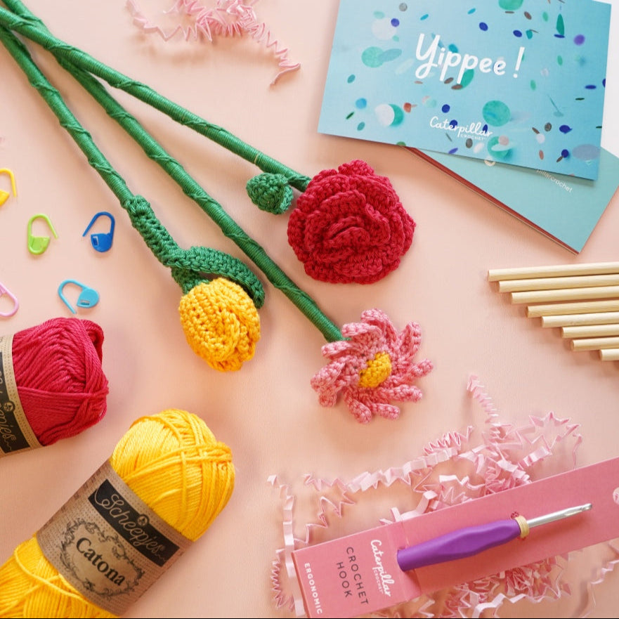 thumbnail image 2 of Noocro Crochet Kit For Beginners, Starter Kit Afghan Crochet, Flower, Flower Bouquet 2 of 14