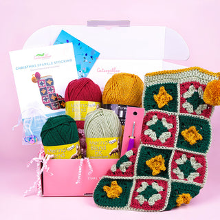 Christmas Sparkle Stocking Full Crochet Kit