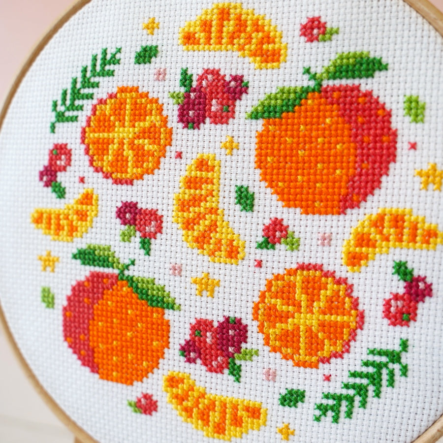 Festive Fruits PDF Cross Stitch Pattern