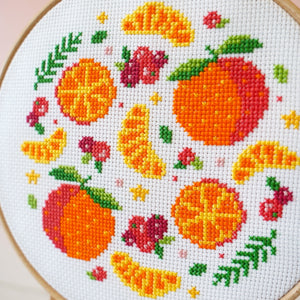 Festive Fruits PDF Cross Stitch Pattern
