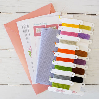 Ghostly Gathering Cross Stitch Kit Supplies