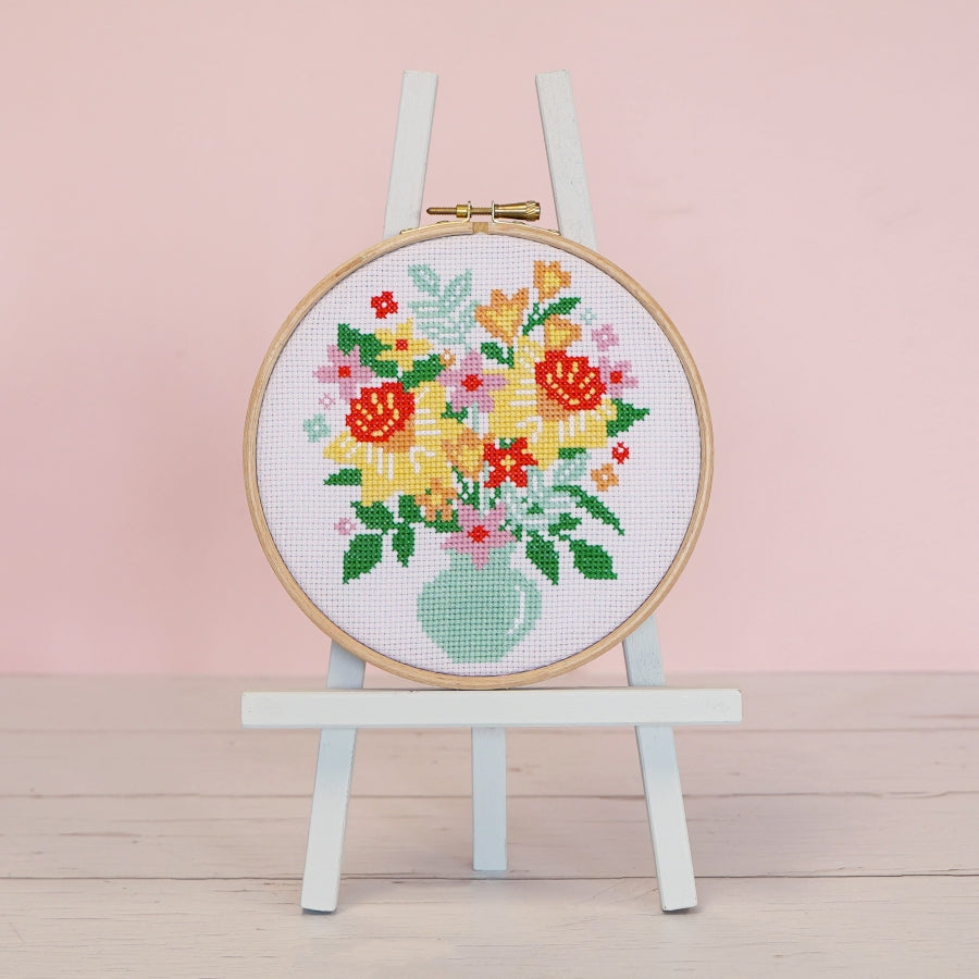 Golden Blooms Cross Stitch PDF Pattern