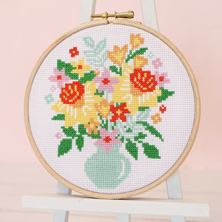 Golden Blooms Cross Stitch PDF Pattern