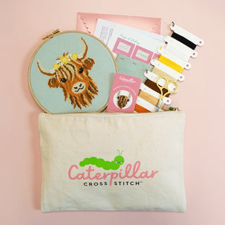 Hamish the Highland Cow Cross Stitch Starter Pack