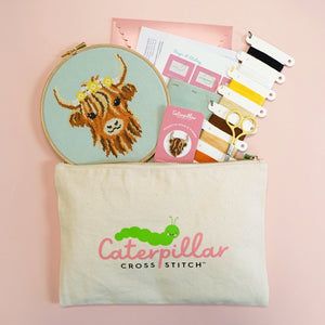 Hamish the Highland Cow Cross Stitch Starter Pack