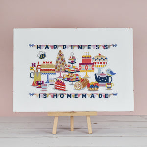 happiness is homemade cross stitch