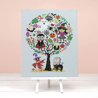 Hello-ween cross stitch pattern