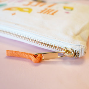 The Life of a Cross Stitcher Project Bag Zip Detail