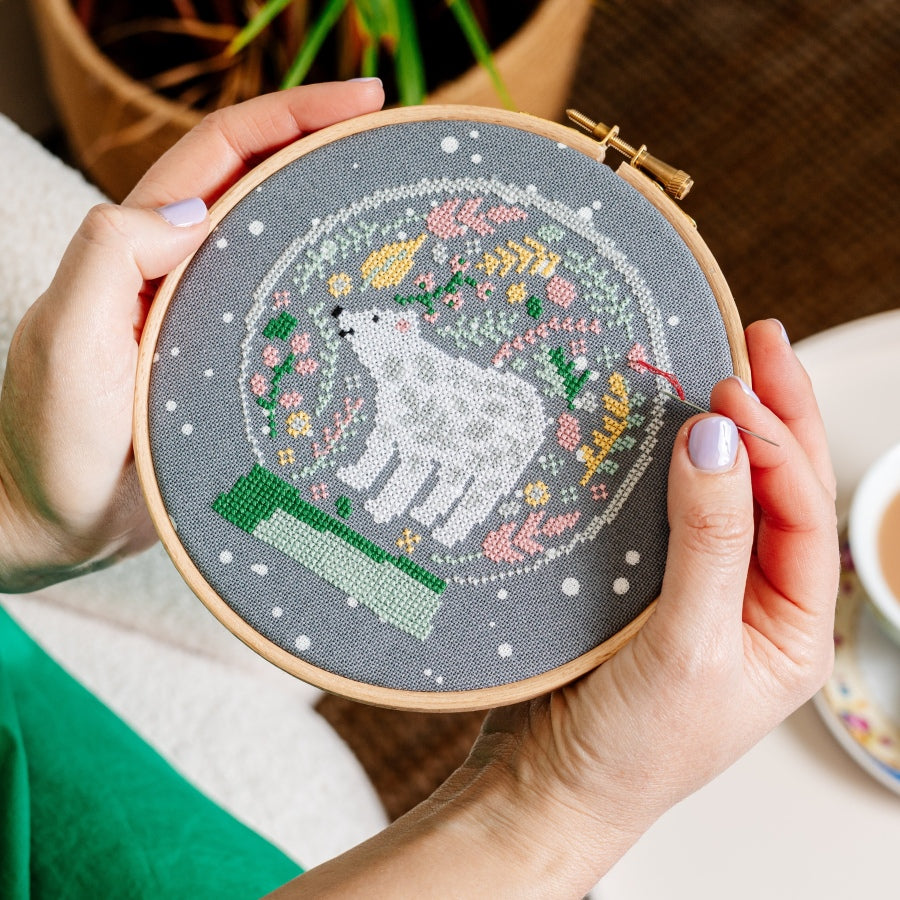 Polar Globe Digital Cross Stitch Pattern