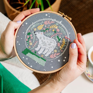 Polar Globe Digital Cross Stitch Pattern
