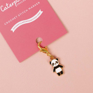 Panda stitch marker close up on backing card