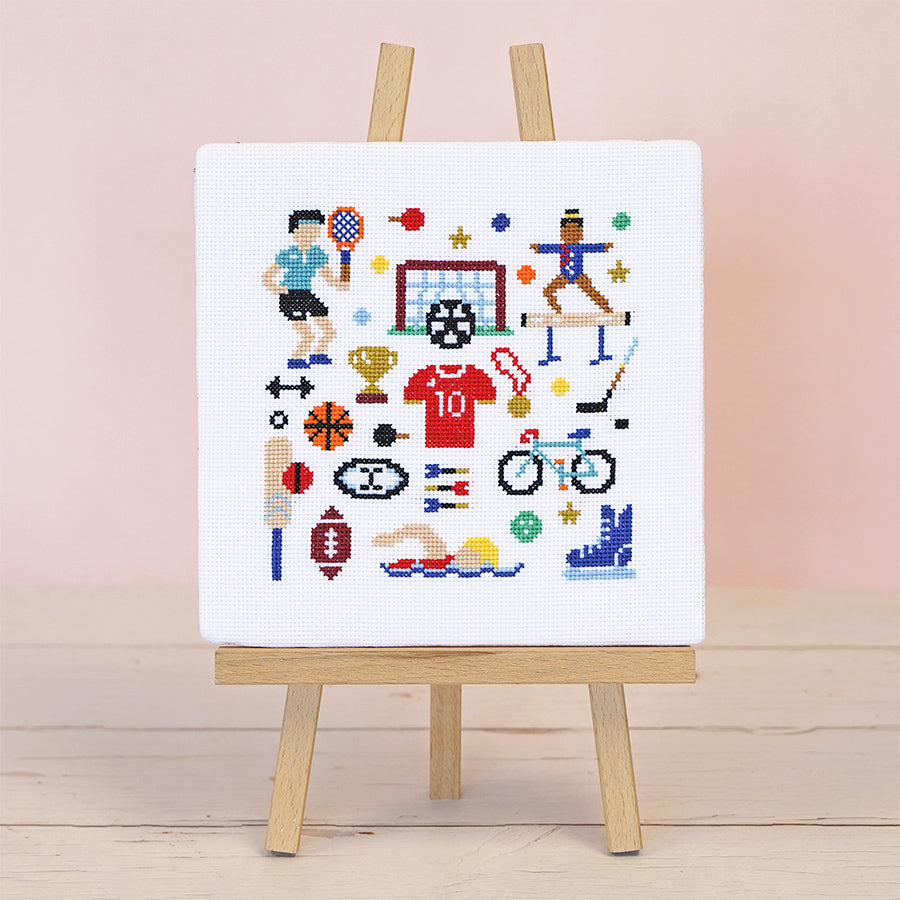 Ready Set Stitch Sports-themed Cross Stitch Pattern