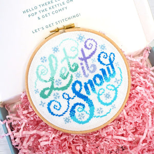 Snow flurry cross stitch kit