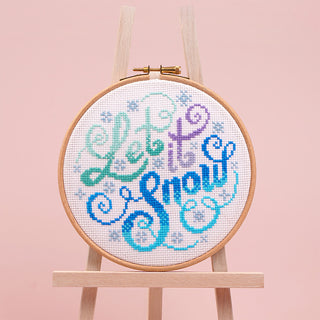 Snow Flurry Cross Stitch Close Up