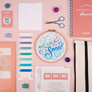 Snow Flurry Flatlay with Extra Items