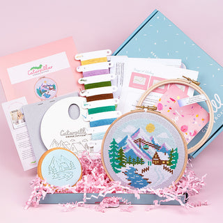 Sub Box 34 Snowy Peaks, Hoop Buddy, Elbesee Hoop and Iced Cookie