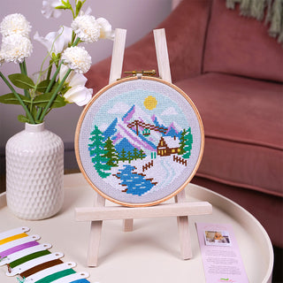 Snowy Peaks Cross Stitch Kit