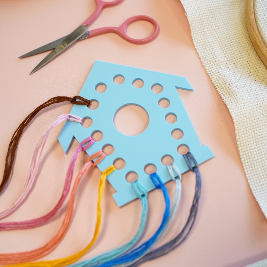 Birdhouse Acrylic Thread Holder | Caterpillar Cross Stitch