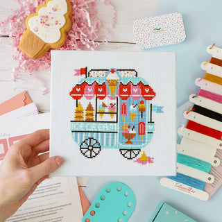 Summer Scoops Cross Stitch Sample