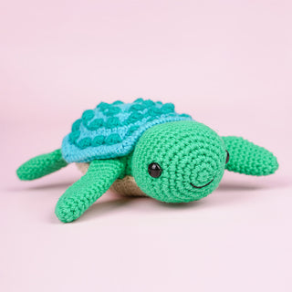 Amigurumi Tilda the Turtle close up