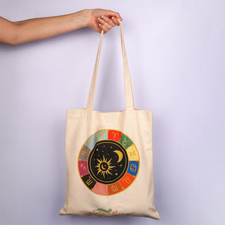 Zodiac Signs Canvas Tote Bag