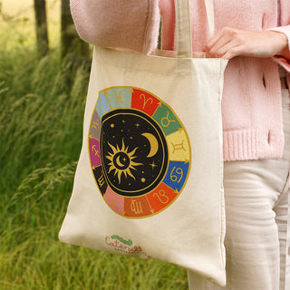 Zodiac Signs Canvas Tote Bag