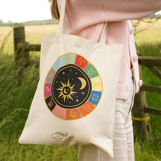 Zodiac Signs Canvas Tote Bag
