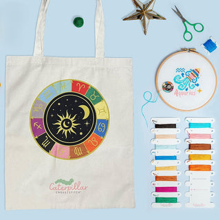Zodiac Tote Bag and Stitchd Sample
