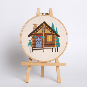 Cedar Lodge Cottage - Cross Stitch Kit or Pattern