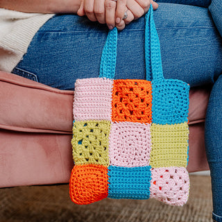 Caterpillar Crochet Granny Square Bag