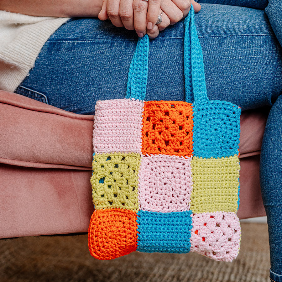Caterpillar Crochet Granny Square Bag Kit
