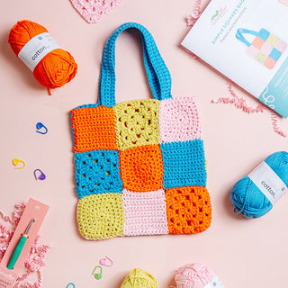 Caterpillar Crochet Granny Square Bag Kit