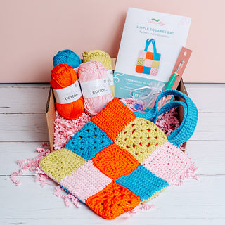 Caterpillar Crochet Granny Square Bag Kit