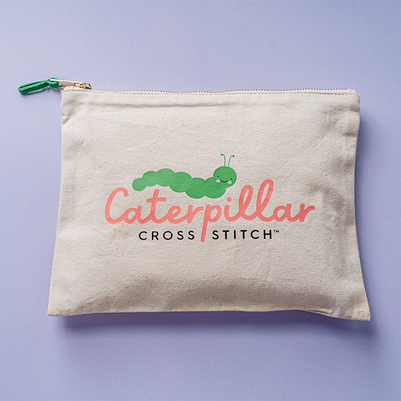 Caterpillar Classic Canvas Cross Stitch Project Bag
