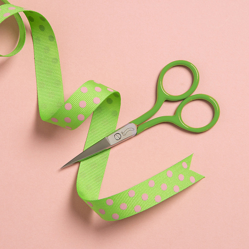 Green Caterpillar Cross Stitch Scissors