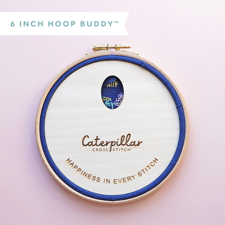 Hoop back for finishing cross stitch projects