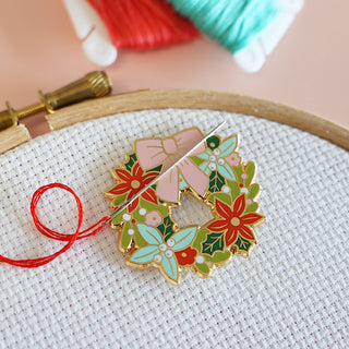 Noel Holly Wreath - Cross Stitch Kit