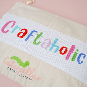Caterpillar A4 Canvas Cross Stitch Project Bag