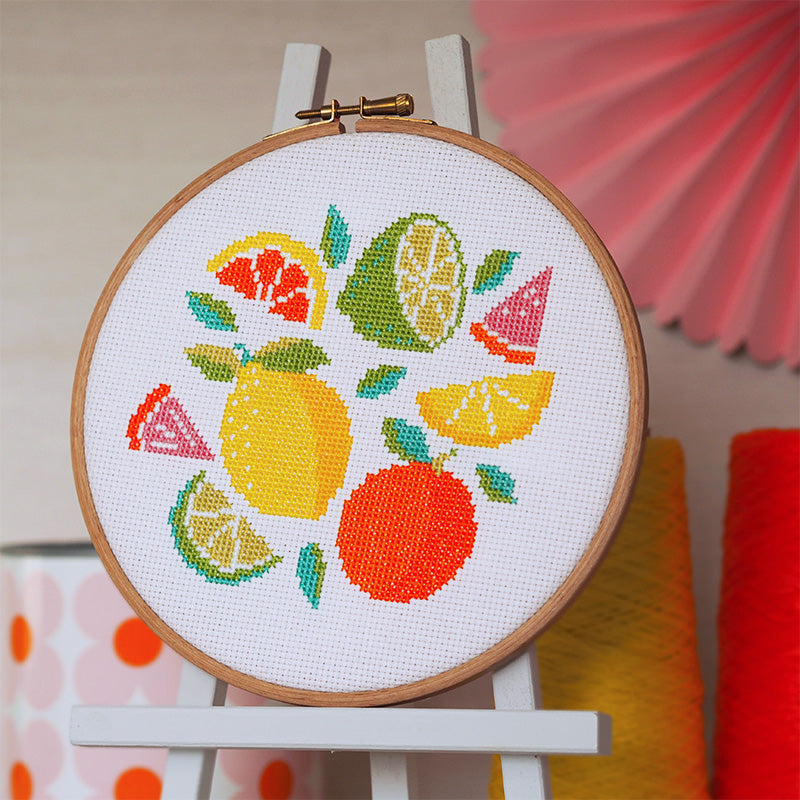 All The Zest Cross Stitch - Citrus Fruit | Caterpillar Cross Stitch