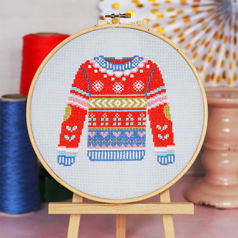 Cosy Christmas Jumper - Cross Stitch Kit or Pattern