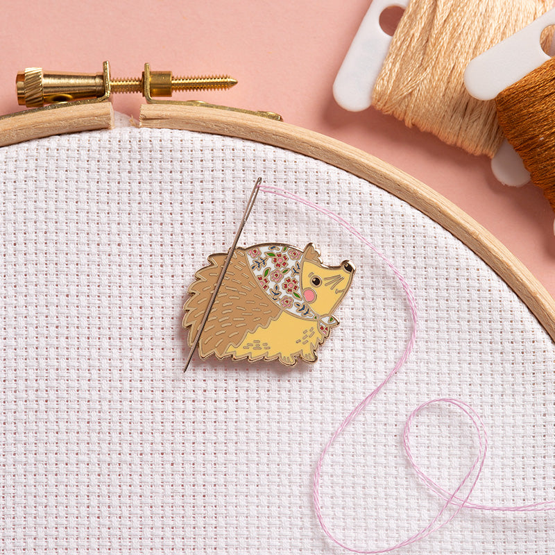 Hedgehog Needle Minder  Caterpillar Cross Stitch